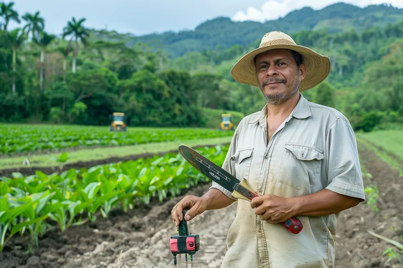 El Machete en la Agricultura Tradicion vs Tecnologia Moderna