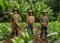 Machetes y jóvenes agricultores, preservando la herramienta del futuro