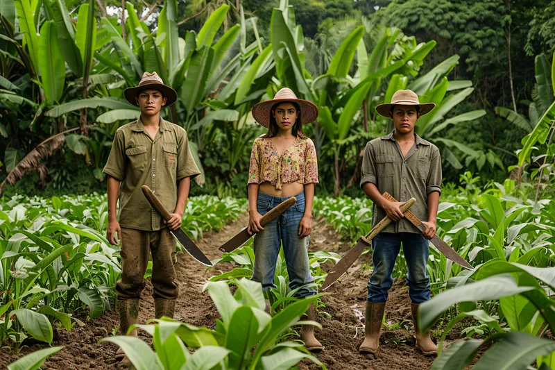 Machetes y Jovenes Agricultores Preservando la Herramienta del Futuro